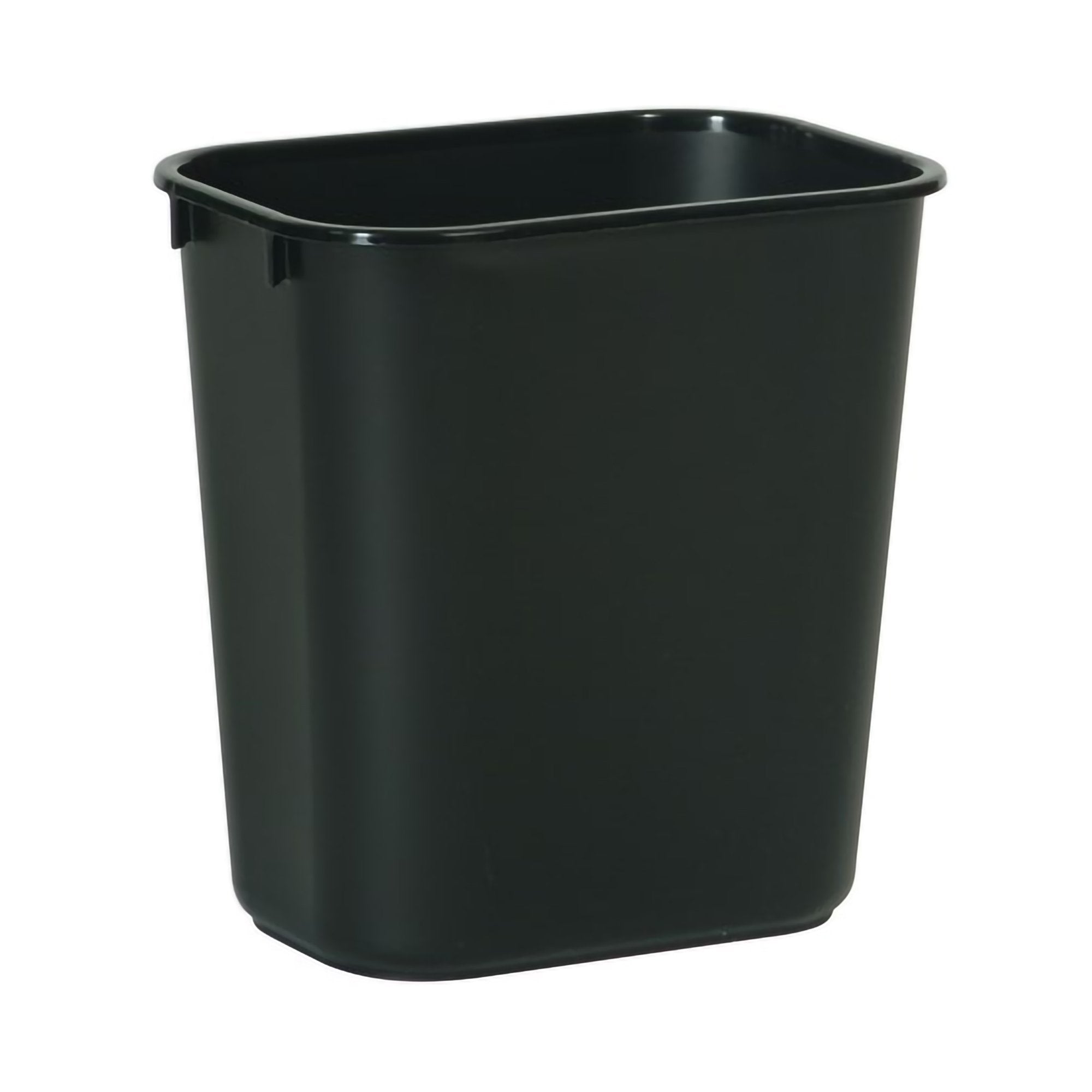 Trash Can Deskside 13-5/8 Quart Rectangular Black LLDPE Open Top