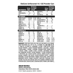 infant formula elecare unflavored 14 1 oz can powder iron food allergies packaging type case
