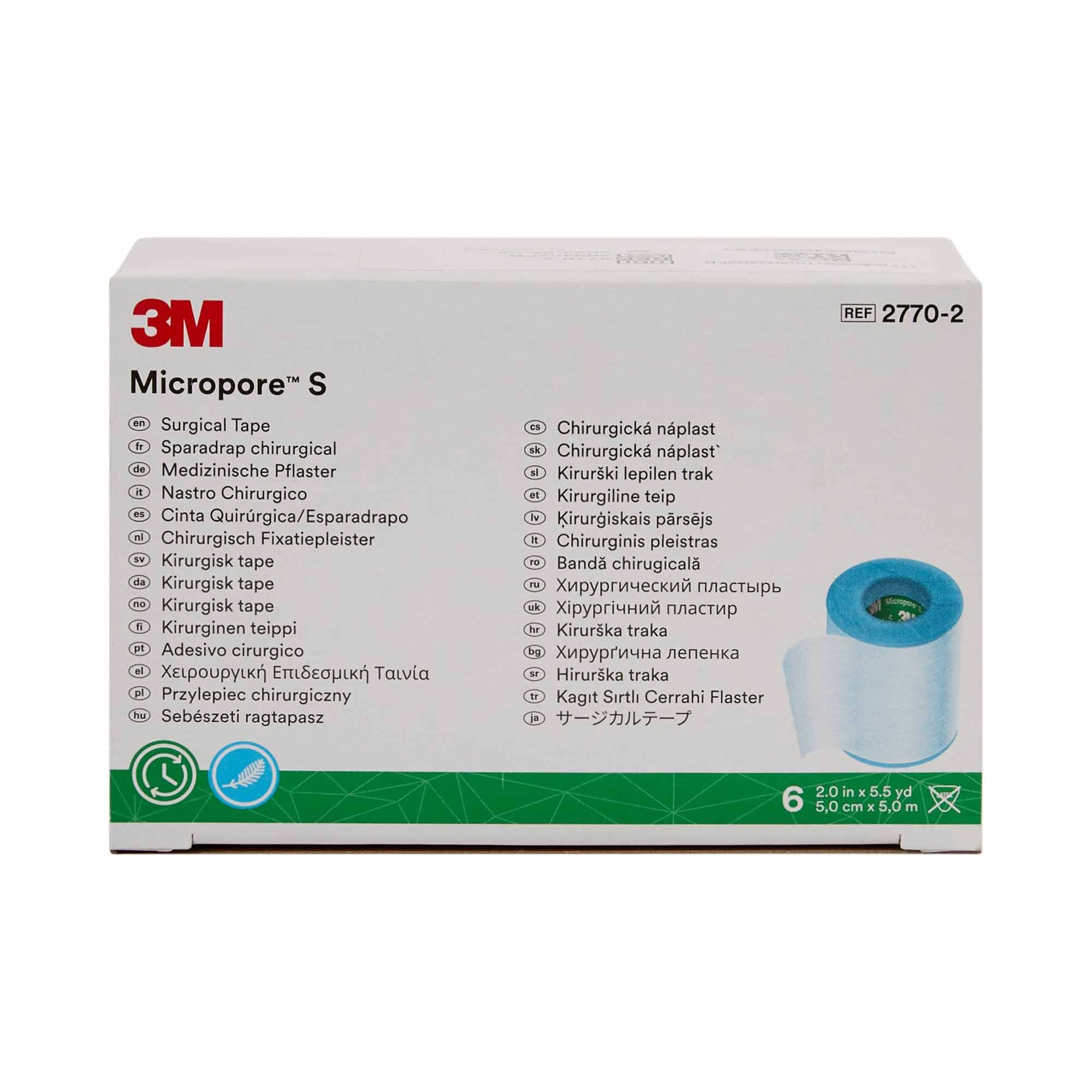 Medical Tape 3M Micropore S Blue 2 Inch X 5-1/2 Yard Silicone NonSterile, Packaging Type- Box