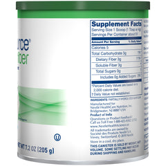 Oral Supplement Nutrisource Fiber Unflavored Powder 7.2 oz. Canister, Packaging Type- Each