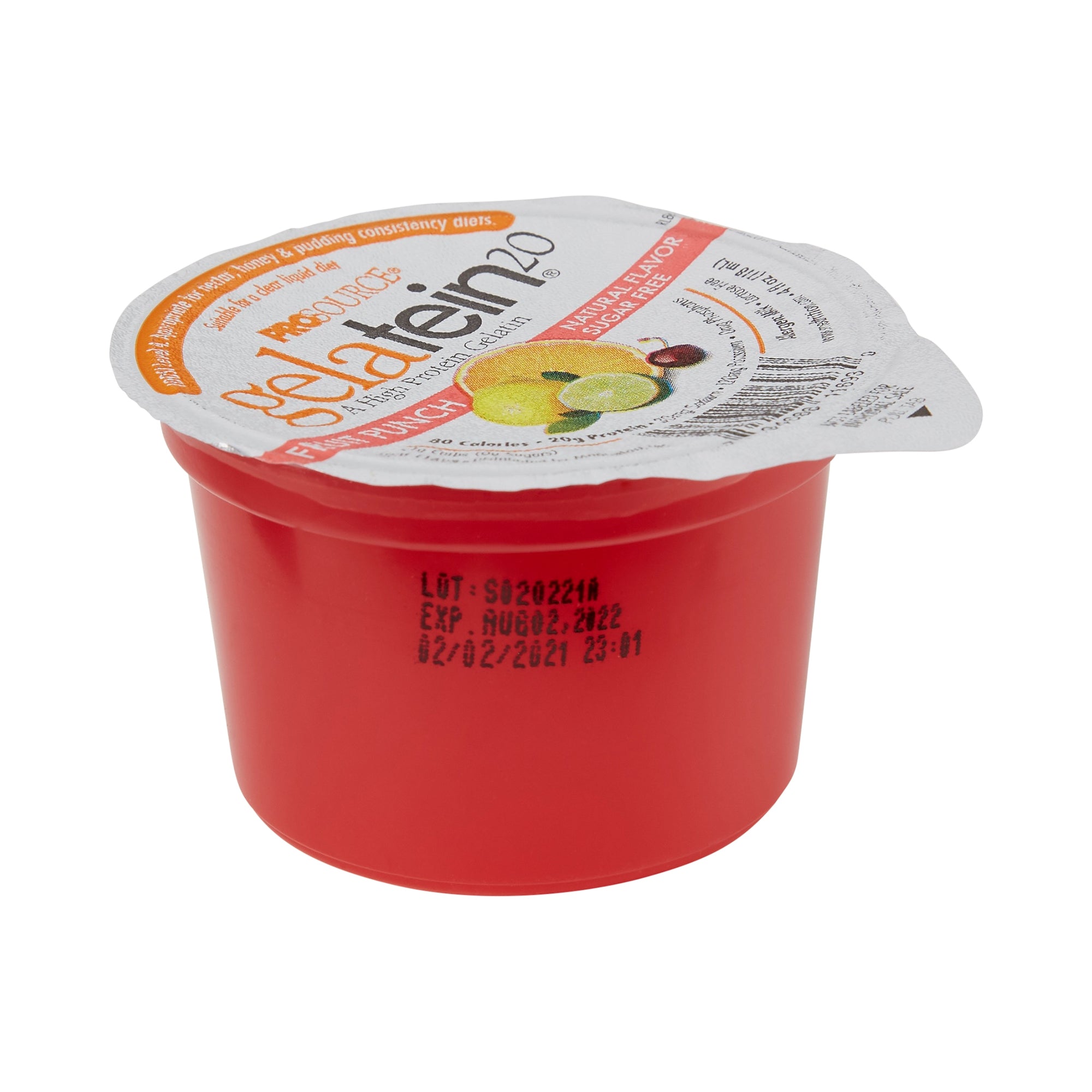 Oral Supplement Gelatein Fruit Punch Flavor Gel 4 oz. Cup | (36/Case)