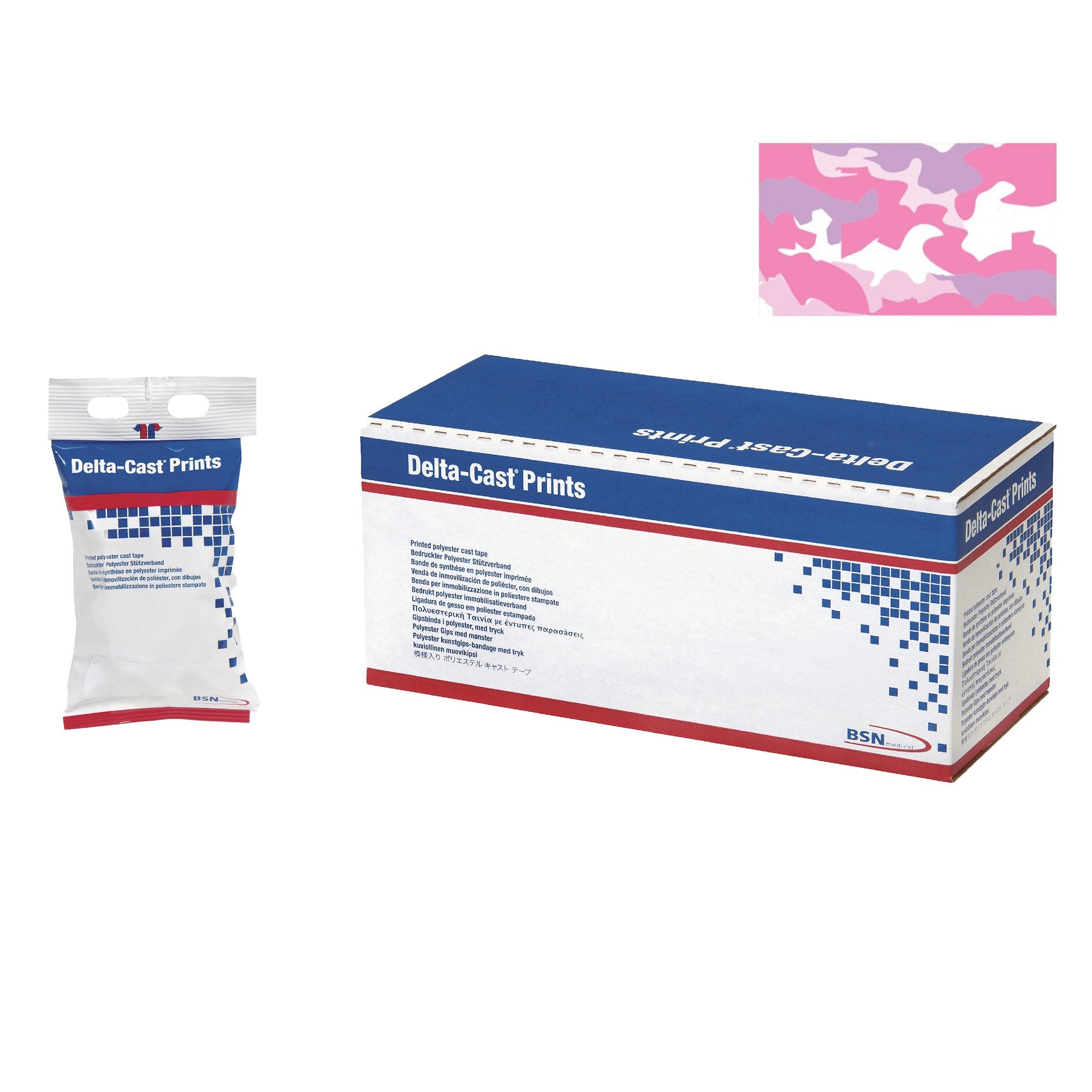 Cast Tape Delta-Cast Prints 2 Inch X 12 Foot Polyester Pink Camouflage
