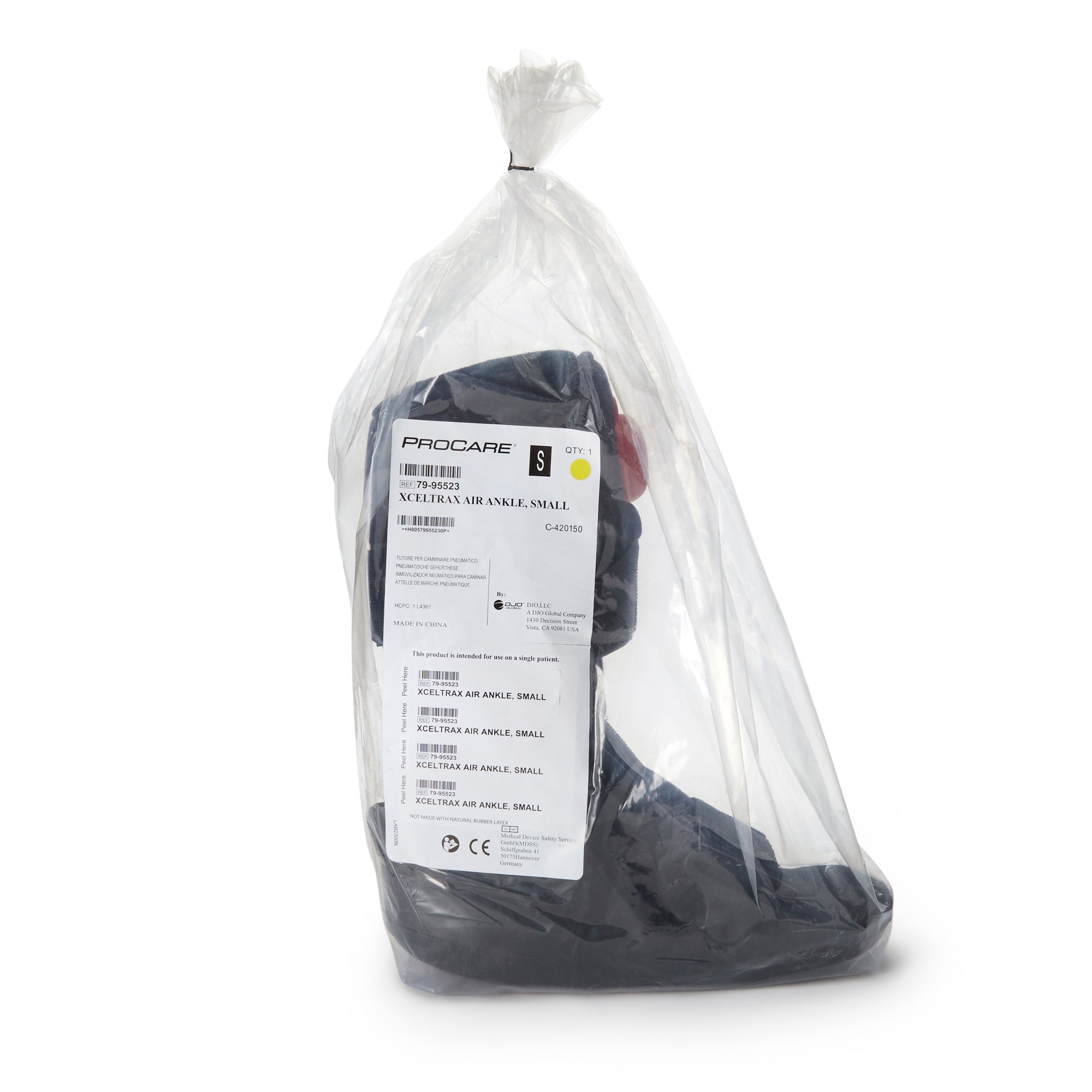Air Walker Boot XcelTrax Air Ankle Pneumatic Adult Small Short, Packaging Type- Each