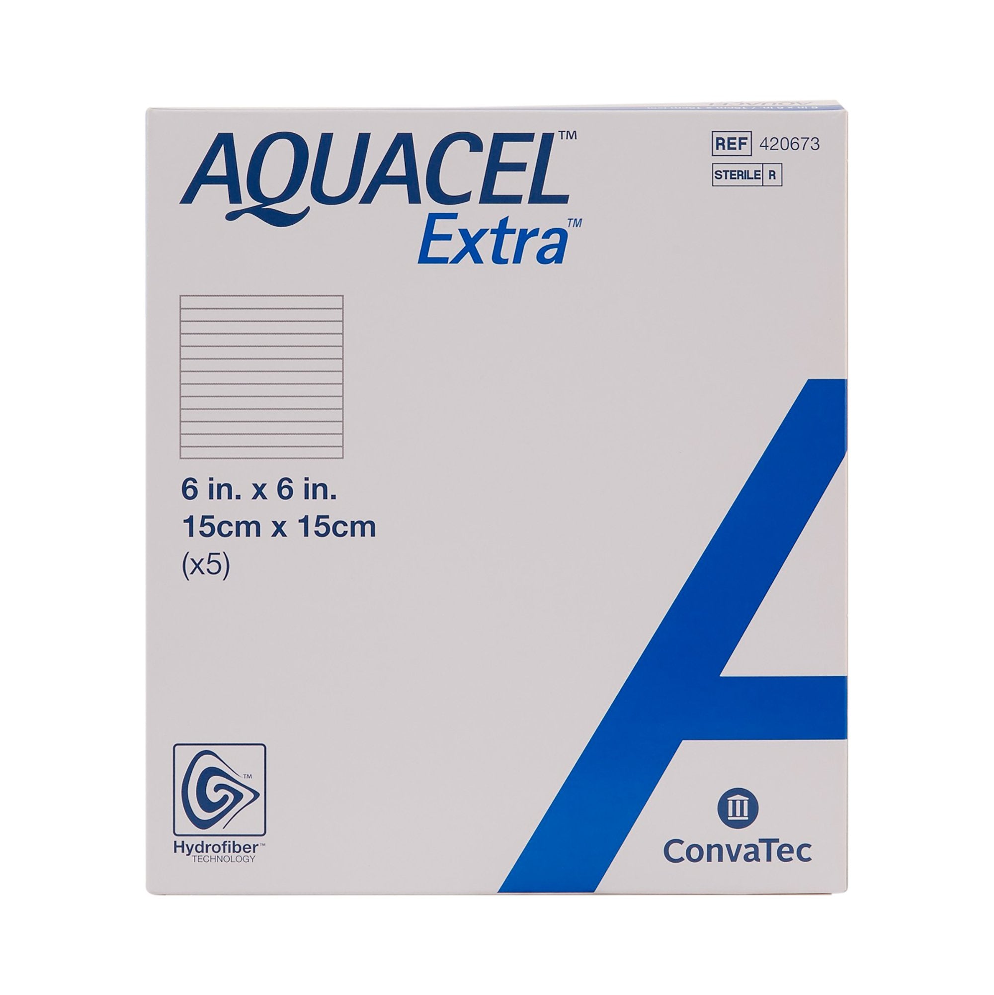 Gelling Fiber Wound Dressing Aquacel Extra 6 X 6 Inch Square Sterile,Packaging Type- Each