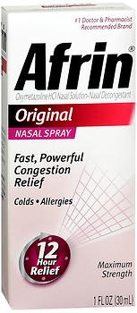 Sinus Relief Afrin Original 0.05% Strength Nasal Spray 30 mL