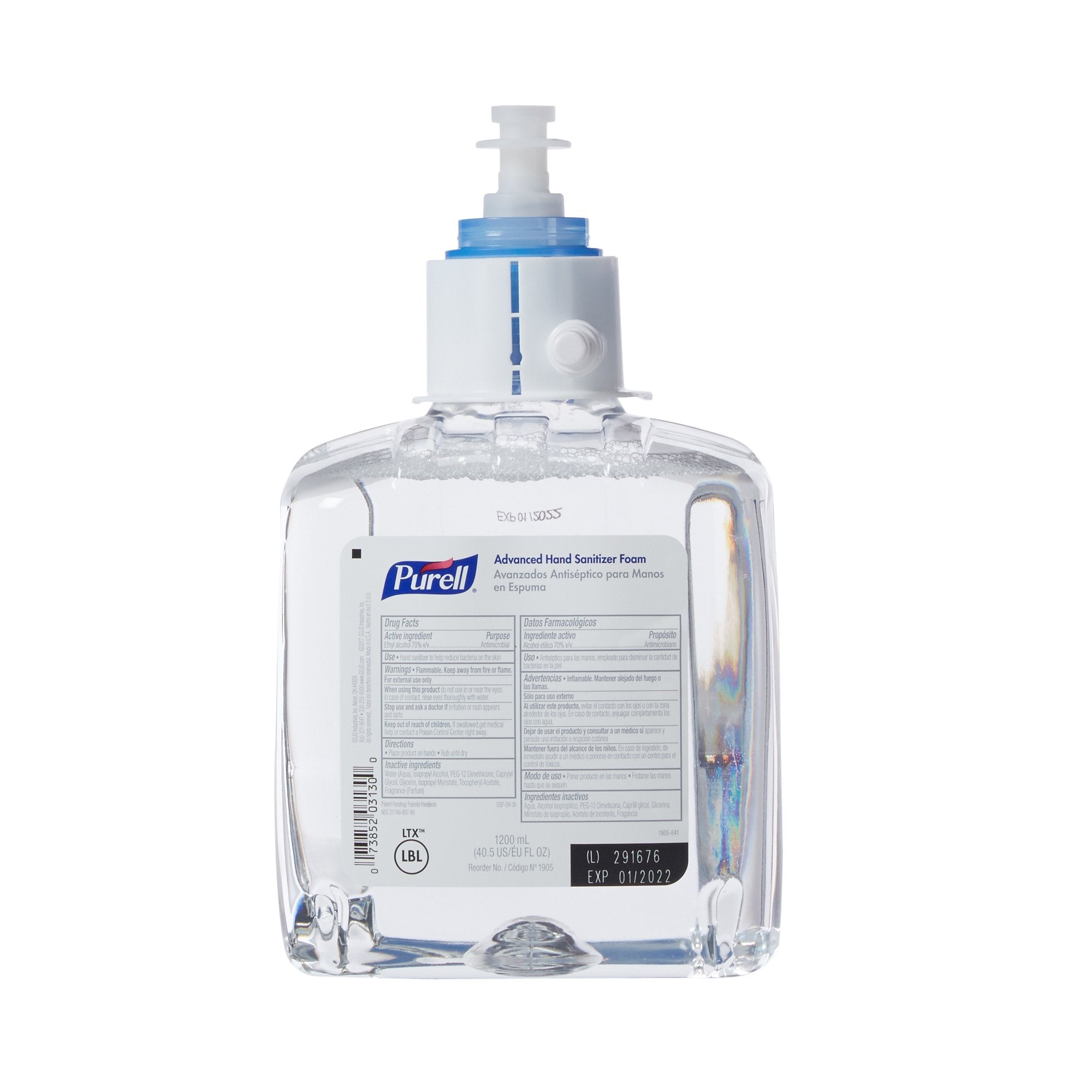 Hand Sanitizer Purell Advanced 1,200 mL Ethyl Alcohol Foaming Dispenser Refill Bottle,Packaging Type- Each