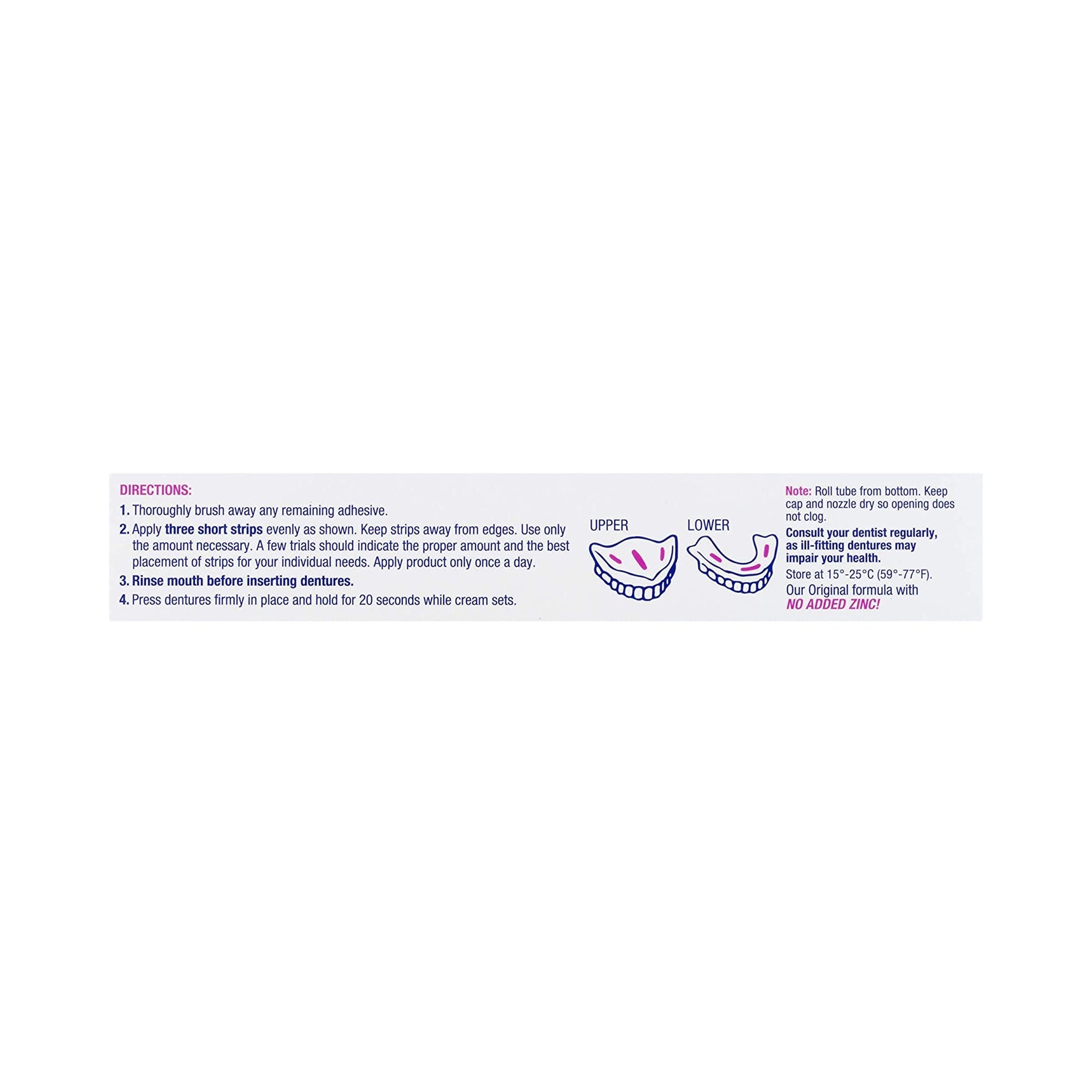Denture Adhesive Effergrip Cream 2.5 oz.,Packaging Type- Each