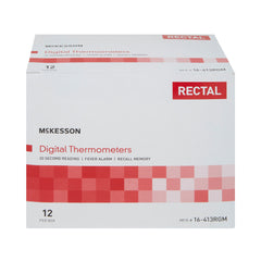 Digital Stick Thermometer McKesson Oral / Rectal / Axillary Probe Handheld,Packaging Type- Box
