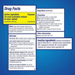Mucinex® Extended-Release Expectorant – 600 mg Guaifenesin Tablets, Alcohol-Free (Box of 40)