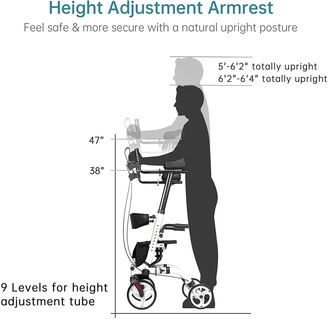 HFK-9210KDB-3 Dual-Brake Lightweight Upright Walker 10" Wheels