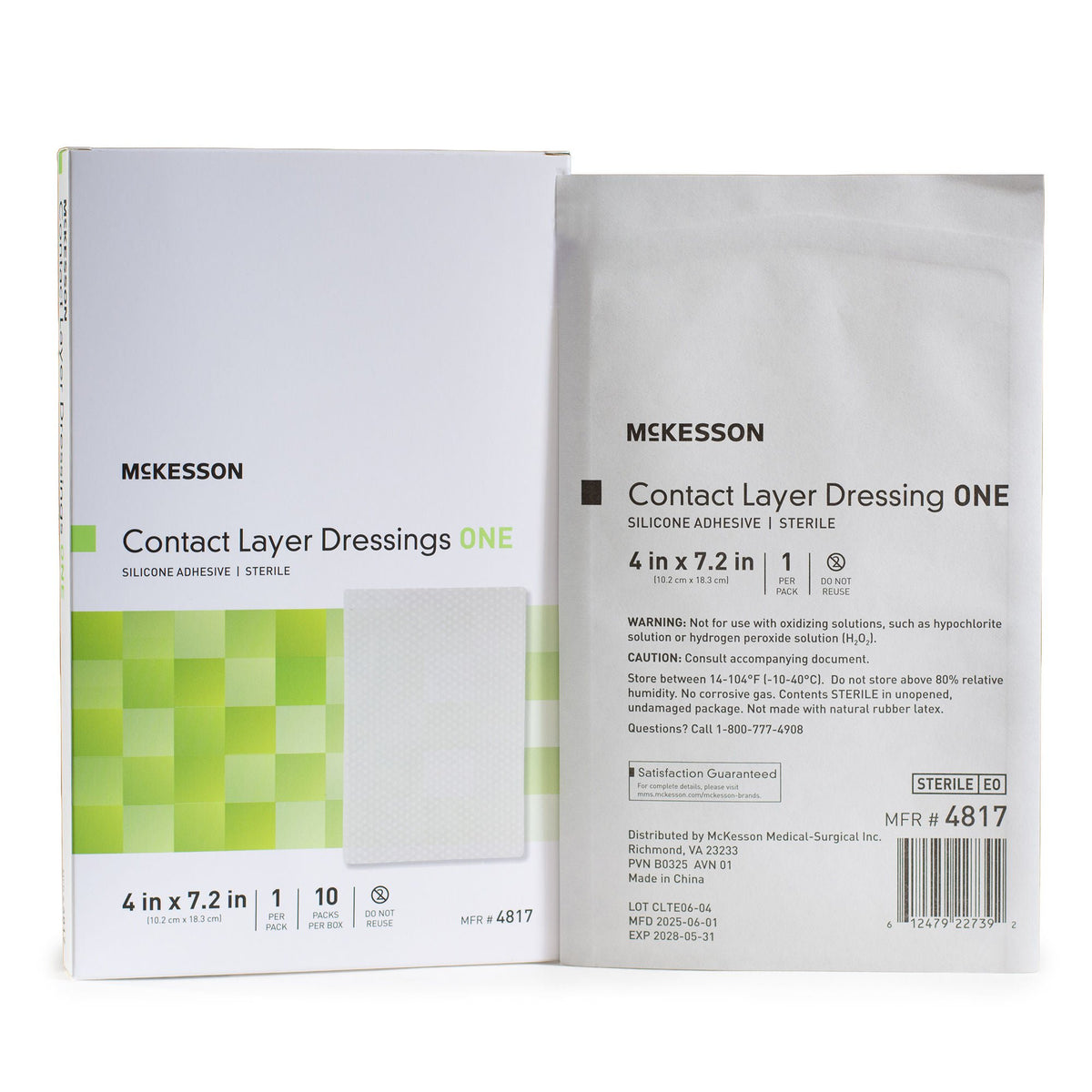 Wound Contact Layer Dressing McKesson 3 X 4 Inch Sterile 7.2 Inch · Case of 70