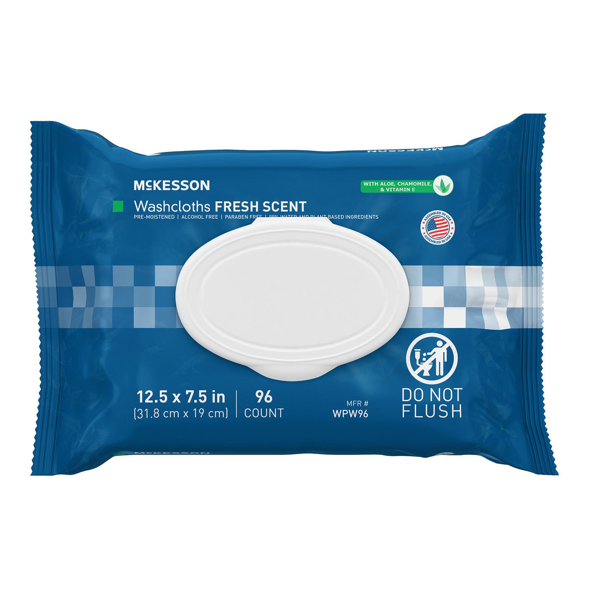 Personal Cleansing Wipe McKesson Soft Pack Scented 96 Count - 6 Packs Per Case | 6PK/Case Default Title