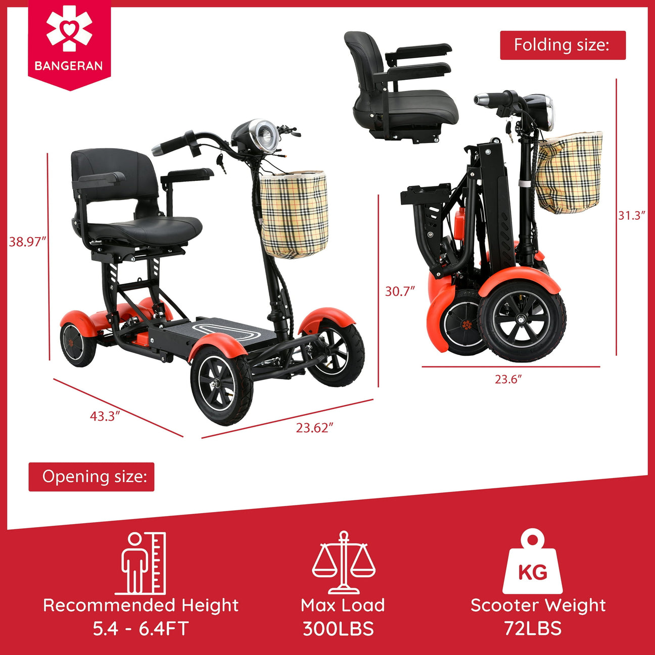 premium wide seat smart electric wheelchair