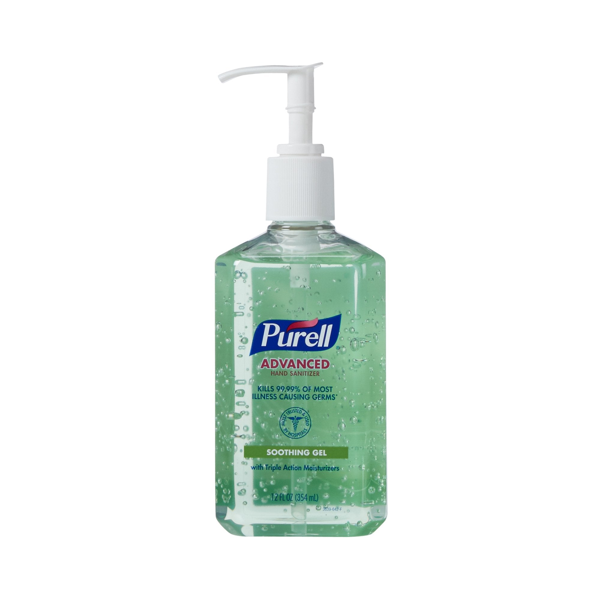 Hand Sanitizer with Aloe Purell Advanced 12 oz. Ethyl Alcohol Gel Pump Bottle, Packaging Type- Case