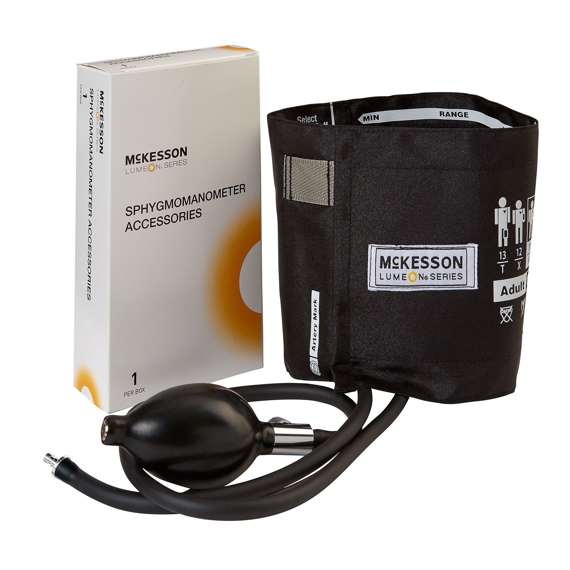 Reusable Blood Pressure Cuff and Bulb McKesson LUMEON 23 to 40 cm Arm Nylon Cuff Adult Cuff, Packaging Type- Case