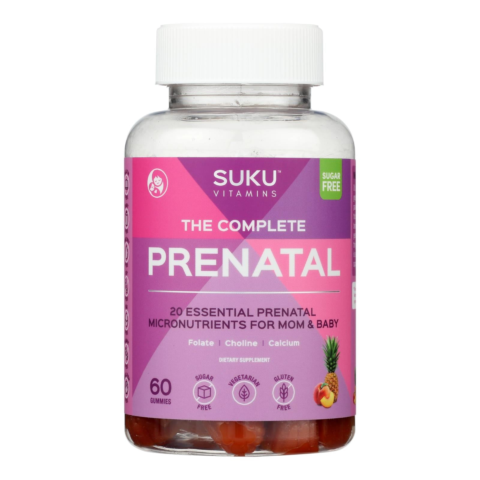 Vitaminas Suku - Gomitas prenatales completas - 1 unidad - 60 unidades
