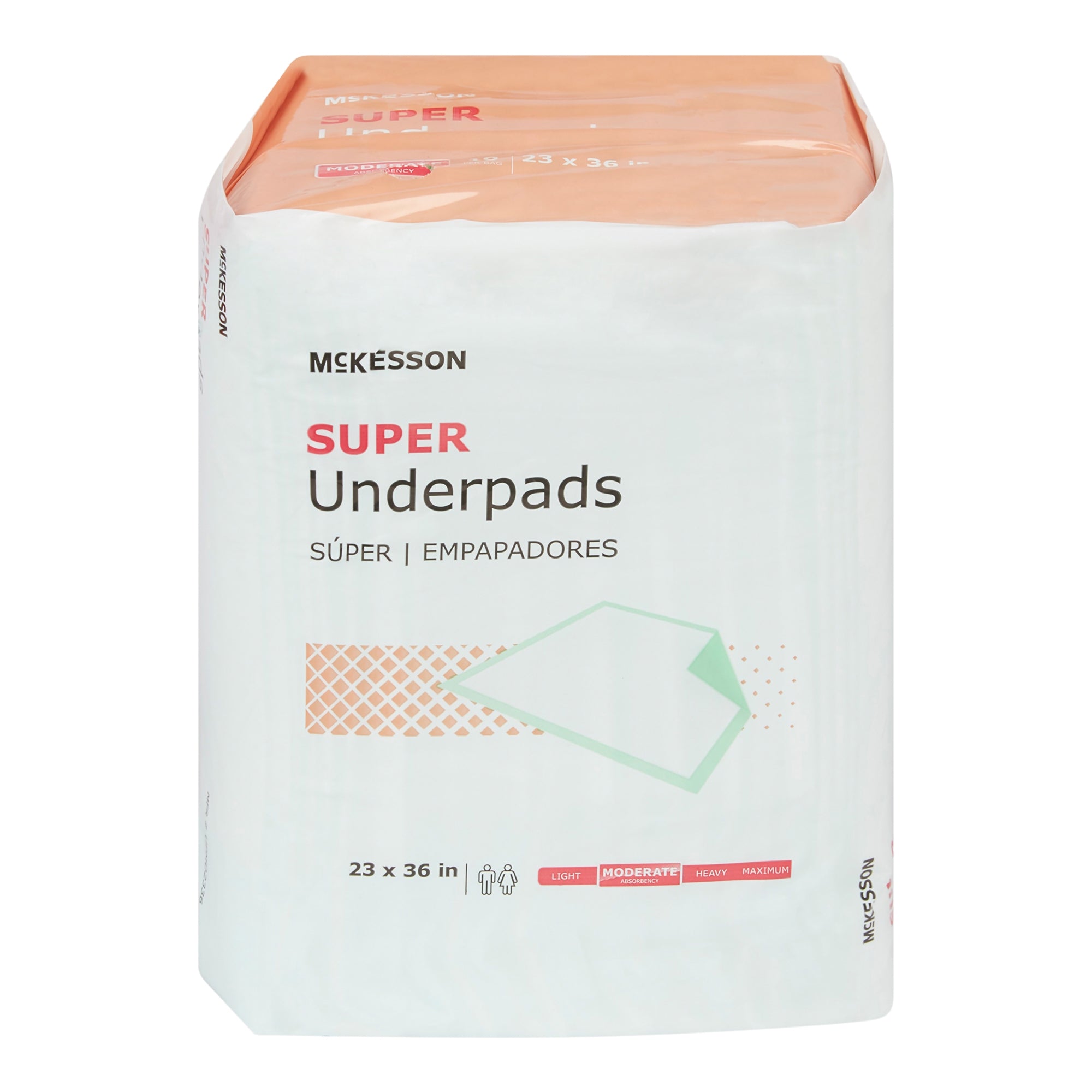 Disposable Underpad McKesson 23 X 36 Inch Fluff / Polymer Moderate Absorbency | 120/Case