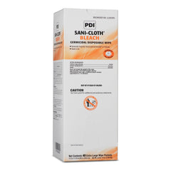 Sani-Cloth Bleach Surface Disinfectant Cleaner Premoistened Germicidal Manual Pull Wipe 40 Count Individual Packet Chlorine Scent NonSterile