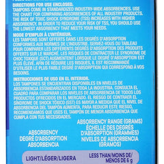 tampon tampax pearl light regular super absorbency plastic applicator individually wrapped packaging type box
