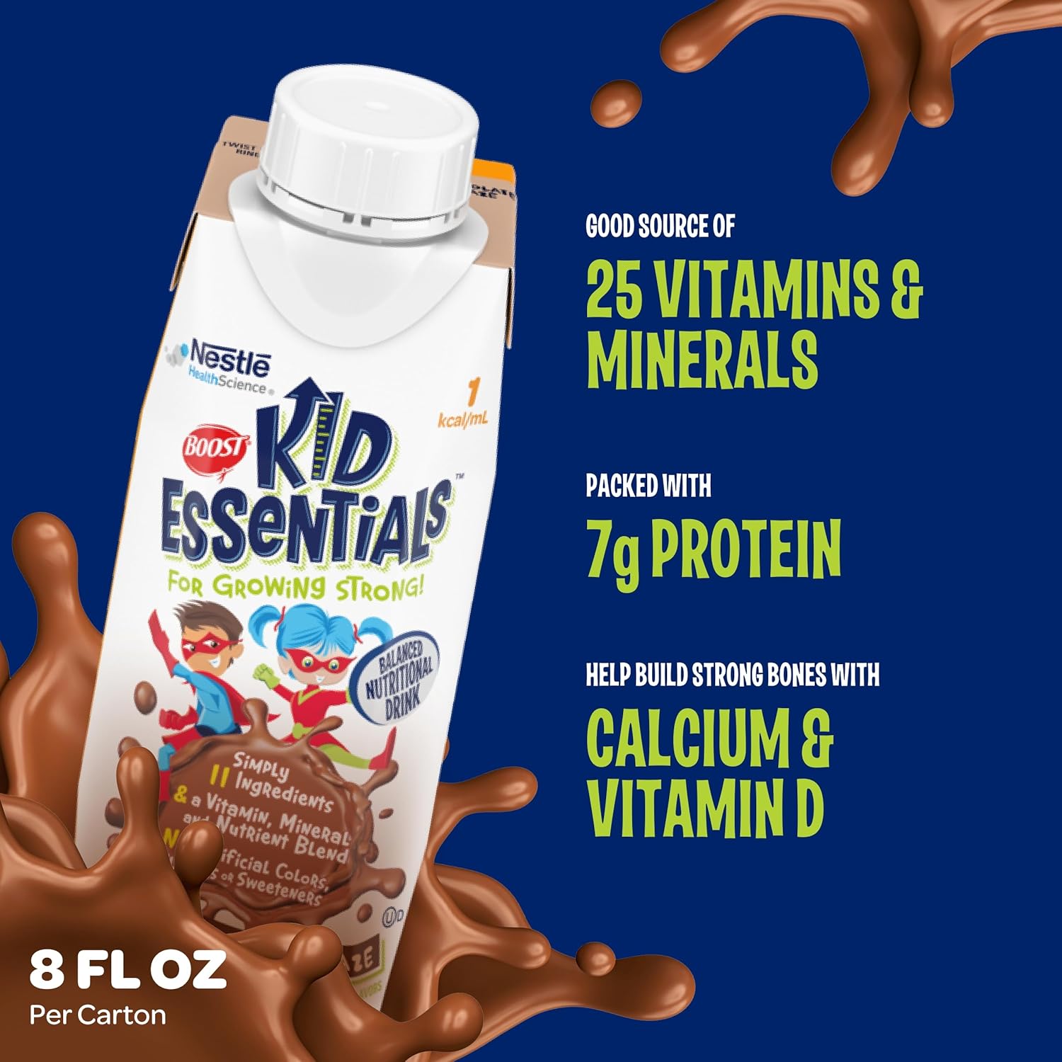 pediatric oral supplement boost® kid essentials 1 0 chocolate craze flavor 8 oz carton liquid vitamins minerals