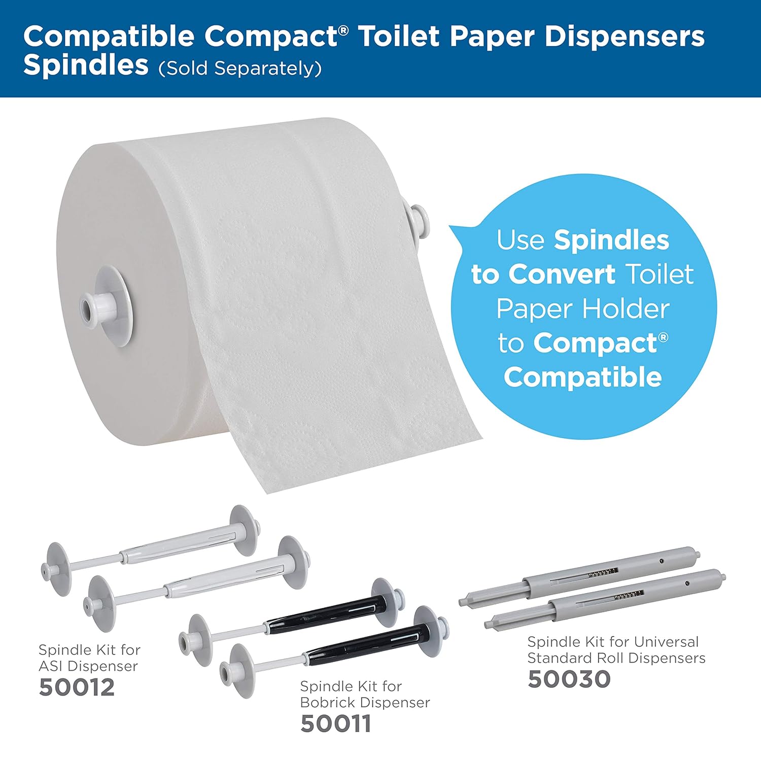 Toilet Tissue Compact White 2-Ply Standard Size Coreless Roll 1500 Sheets 3-4/5 X 4-1/20 Inch, Packaging Type- Case