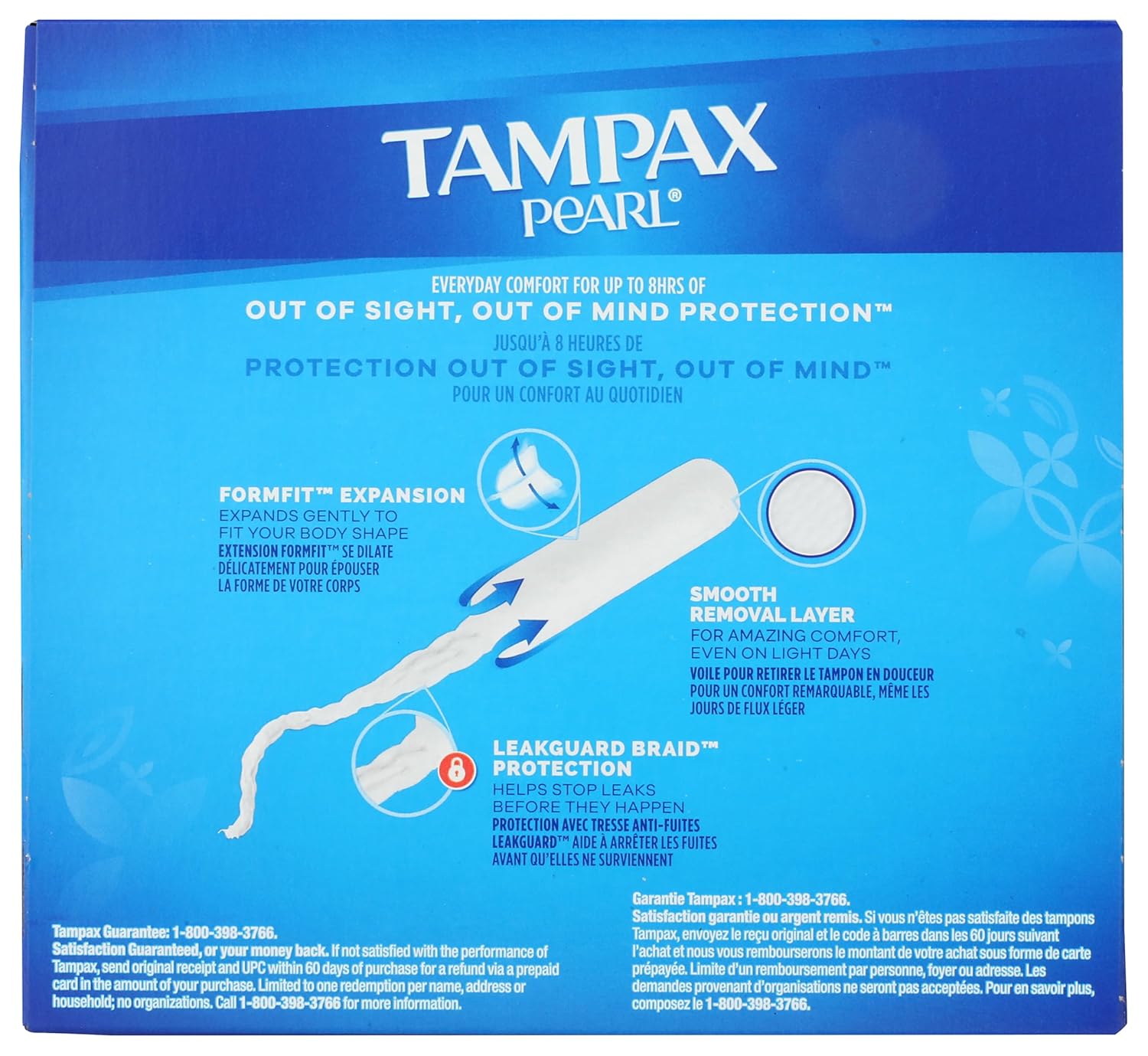 tampon tampax pearl light regular super absorbency plastic applicator individually wrapped packaging type box