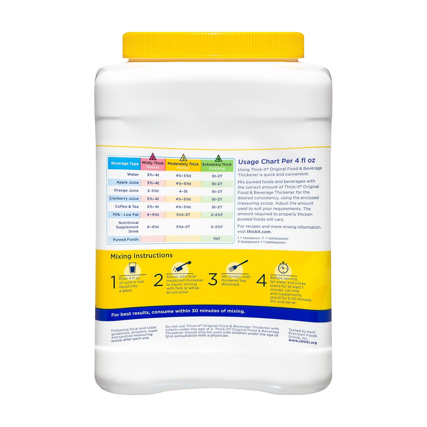 Food and Beverage Thickener Thick-It Original Concentrated 36 oz. Canister Unflavored Powder IDDSI Level 0 Thin, Packaging Type- Case