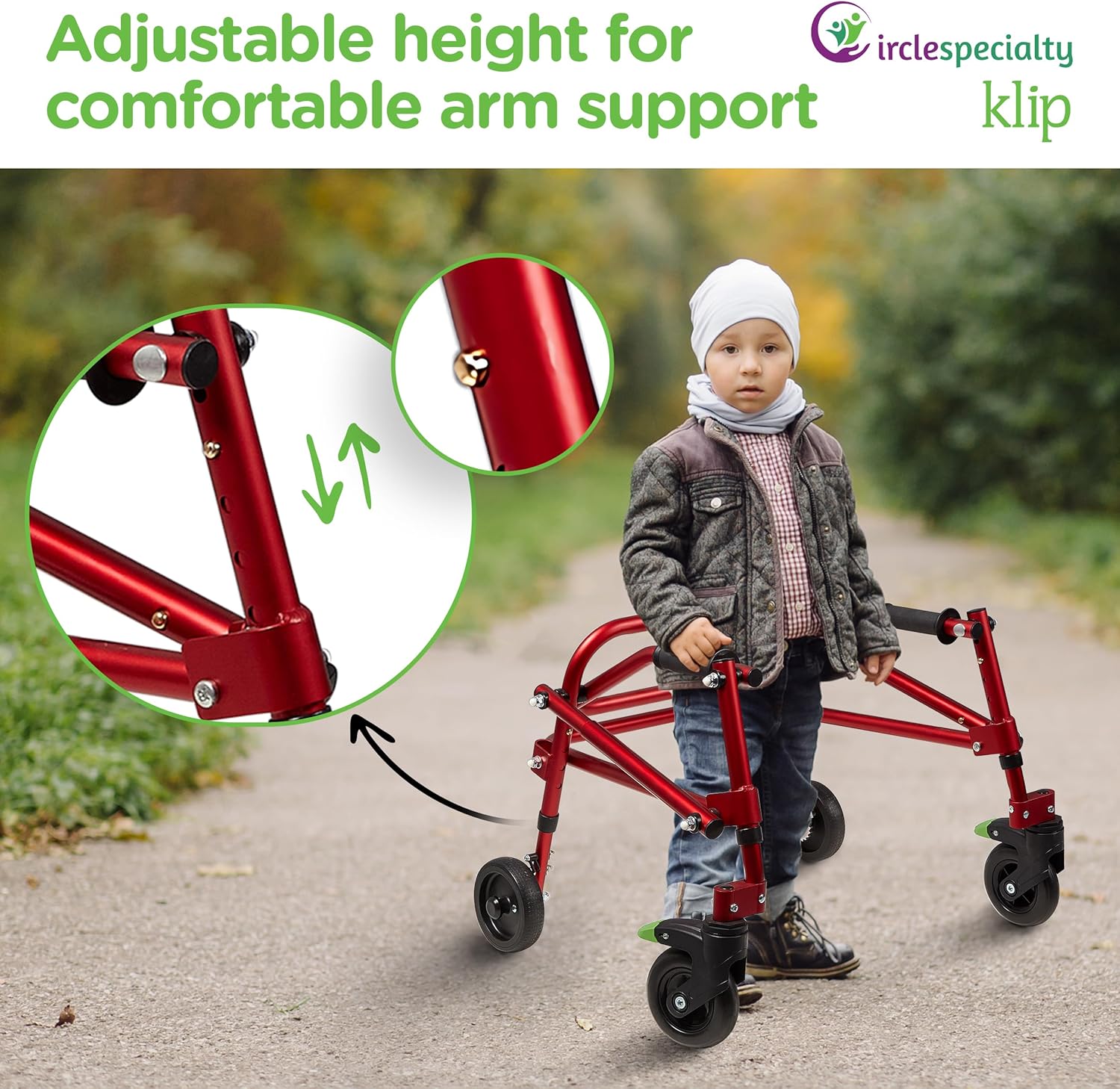 klip walker x small red 4 wheeled