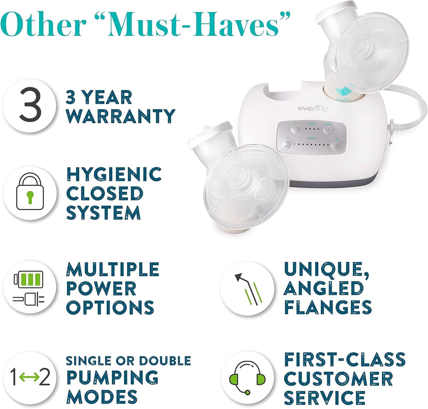 evenflo deluxe advanced breast pump double electric
