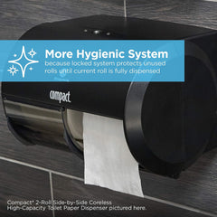 Compact White 2-Ply Toilet Tissue Coreless Roll 150 Sheets