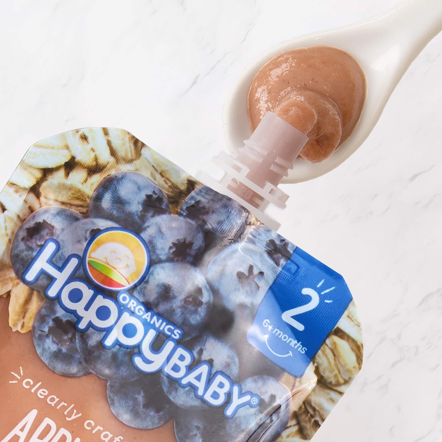 happy baby happy baby clearly crafted apple blueberries and oats case of 16 4 oz