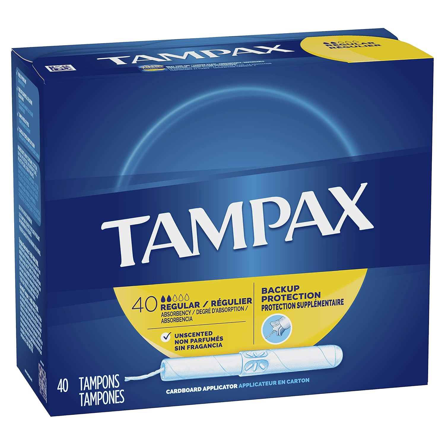 tampax regular absorbency tampon 40 per box tampax tampon mk783577bx