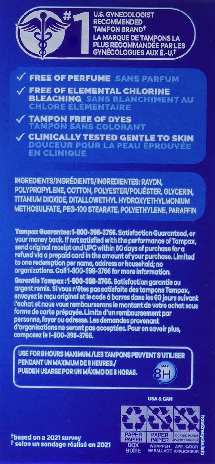 tampax regular absorbency tampon 40 per box tampax tampon mk783577bx