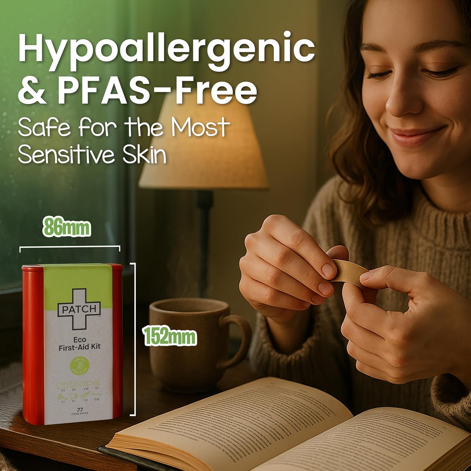 First Aid Kit PATCH Eco Tin Container, Packaging Type- Case