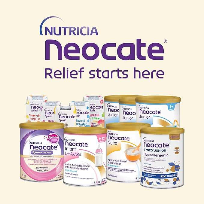 infant formula neocate nutra unflavored 14 1 oz can powder amino acid food allergies packaging type case