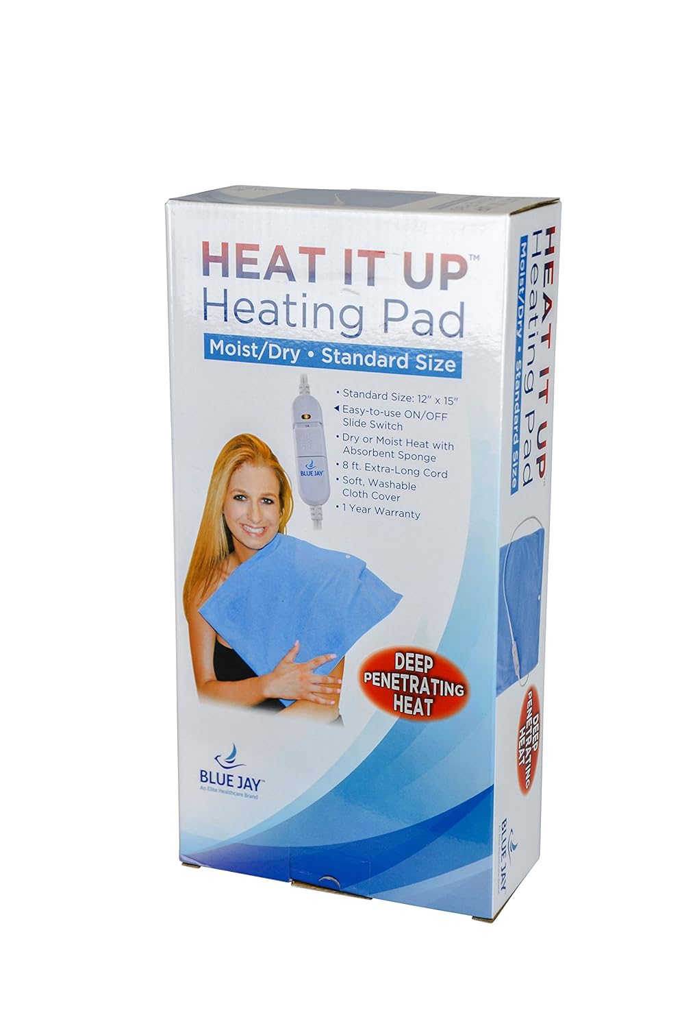 heating pad 12 x15 moist dry on off switch