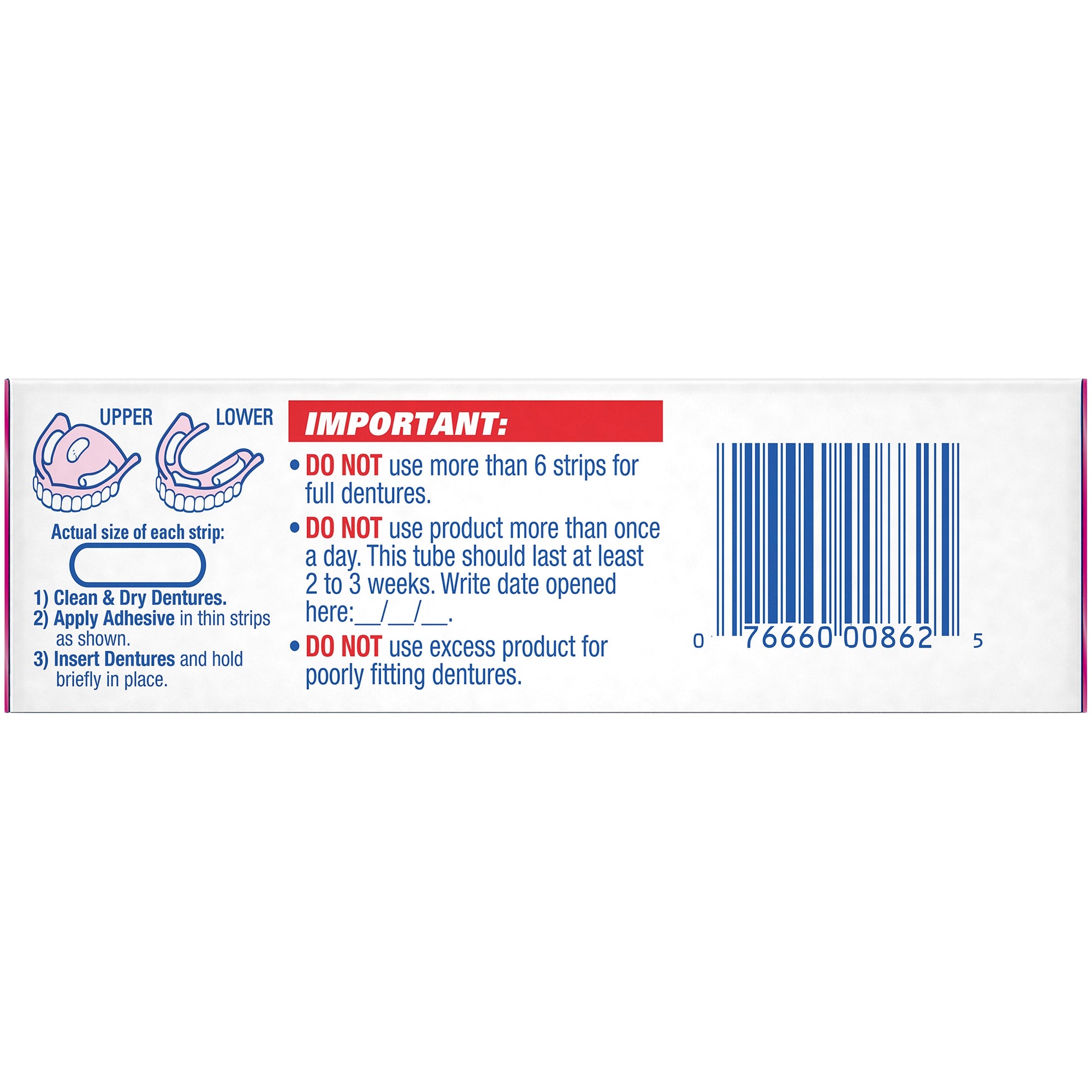 Denture Adhesive Fixodent Original Cream 0.75 oz., Packaging Type- Case