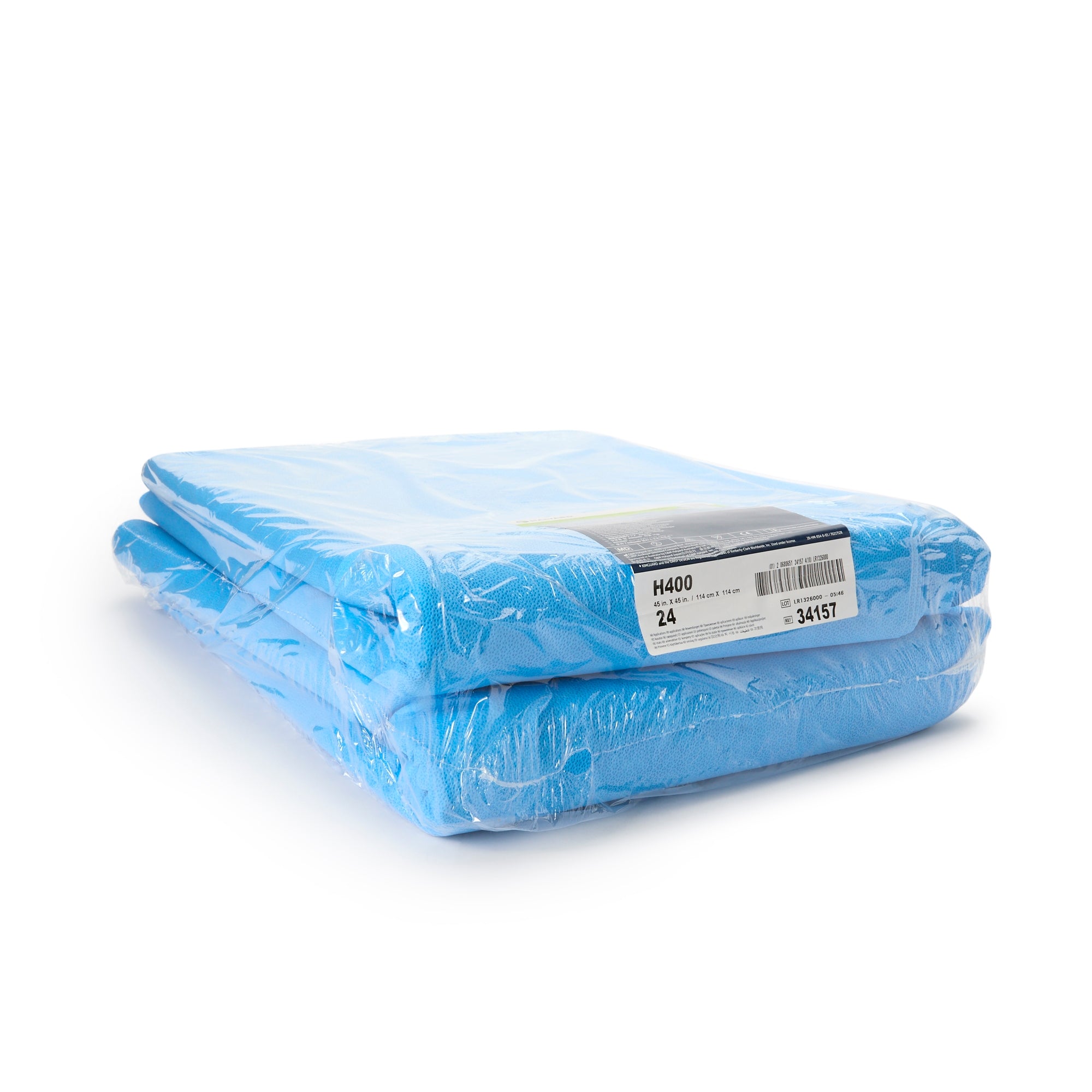 QUICK CHECK* H400 Sterilization Wrap White / Blue 45 X 45 Inch Dual Layer SMS Polypropylene Steam / EO Gas / Hydrogen Peroxide, Packaging Type- Case