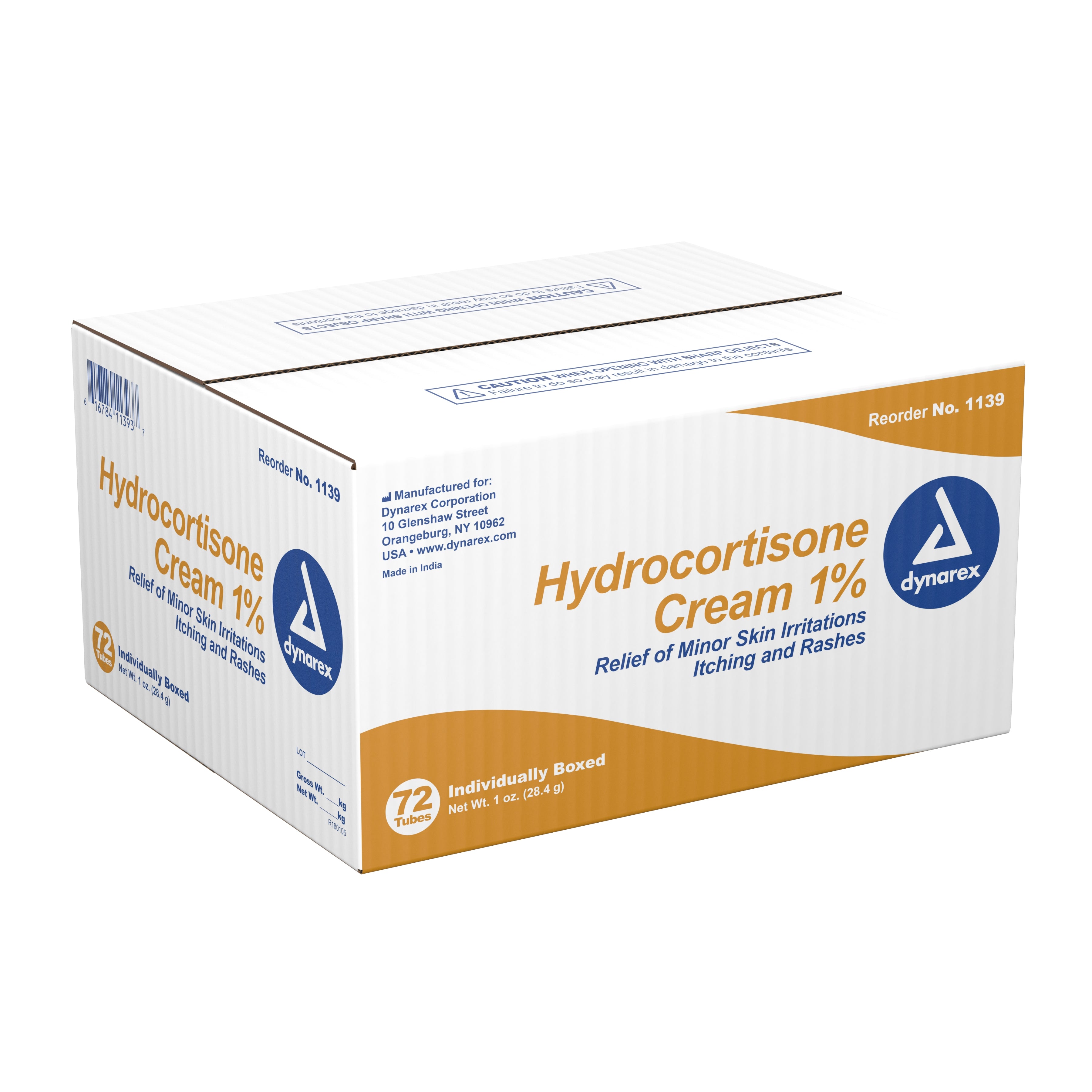Itch Relief Dynarex 1% Strength Cream 1 oz. Tube, Packaging Type- Case