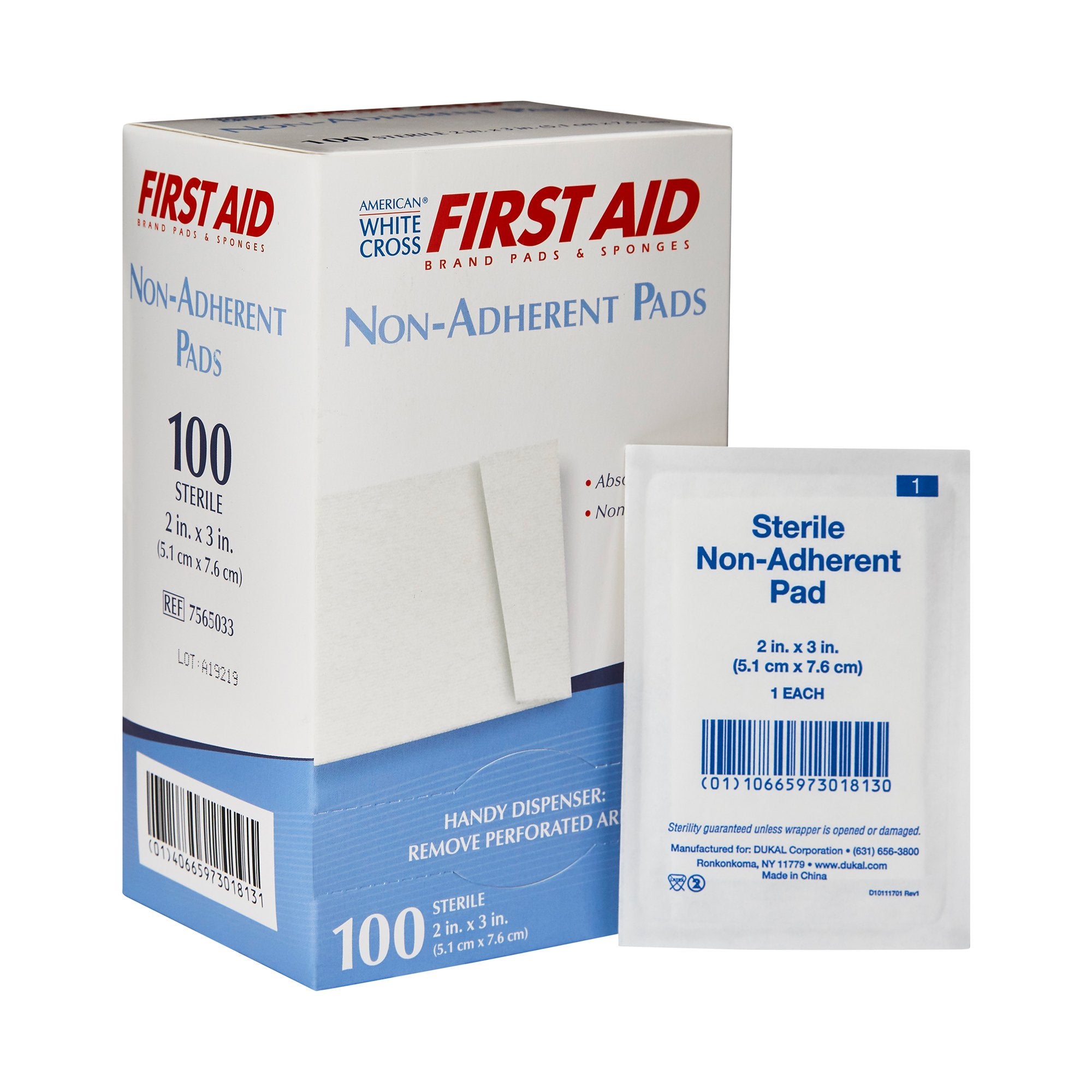 Non Adherent Dressing American White Cross 2 X 3 Inch Sterile 1 per Pack