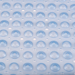 HealthSmart Non-Slip Bath Mat – Light Blue Vinyl with 200 Suction Cups, 16 x 40 in