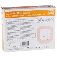 Foam Dressing Allevyn Life 5--1/16 X 5-1/16 Inch With Border Film Backing Silicone Gel Adhesive Quadrilobe Sterile,Packaging Type- BOX