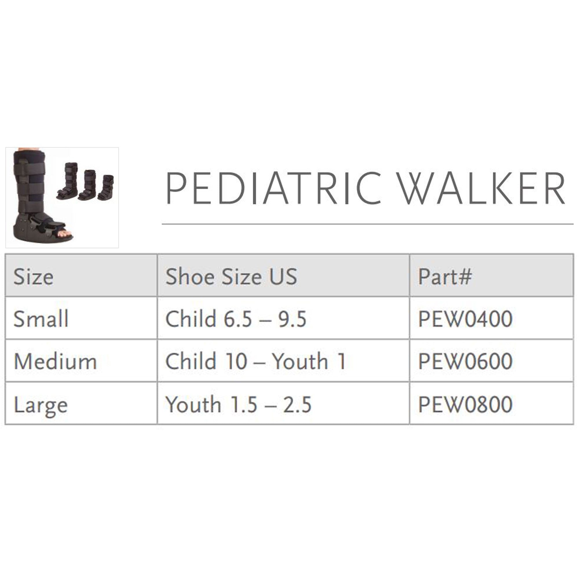 Walker Boot Ossur Pediatric Non-Pneumatic Pediatric Large Tall, Packaging Type- Each