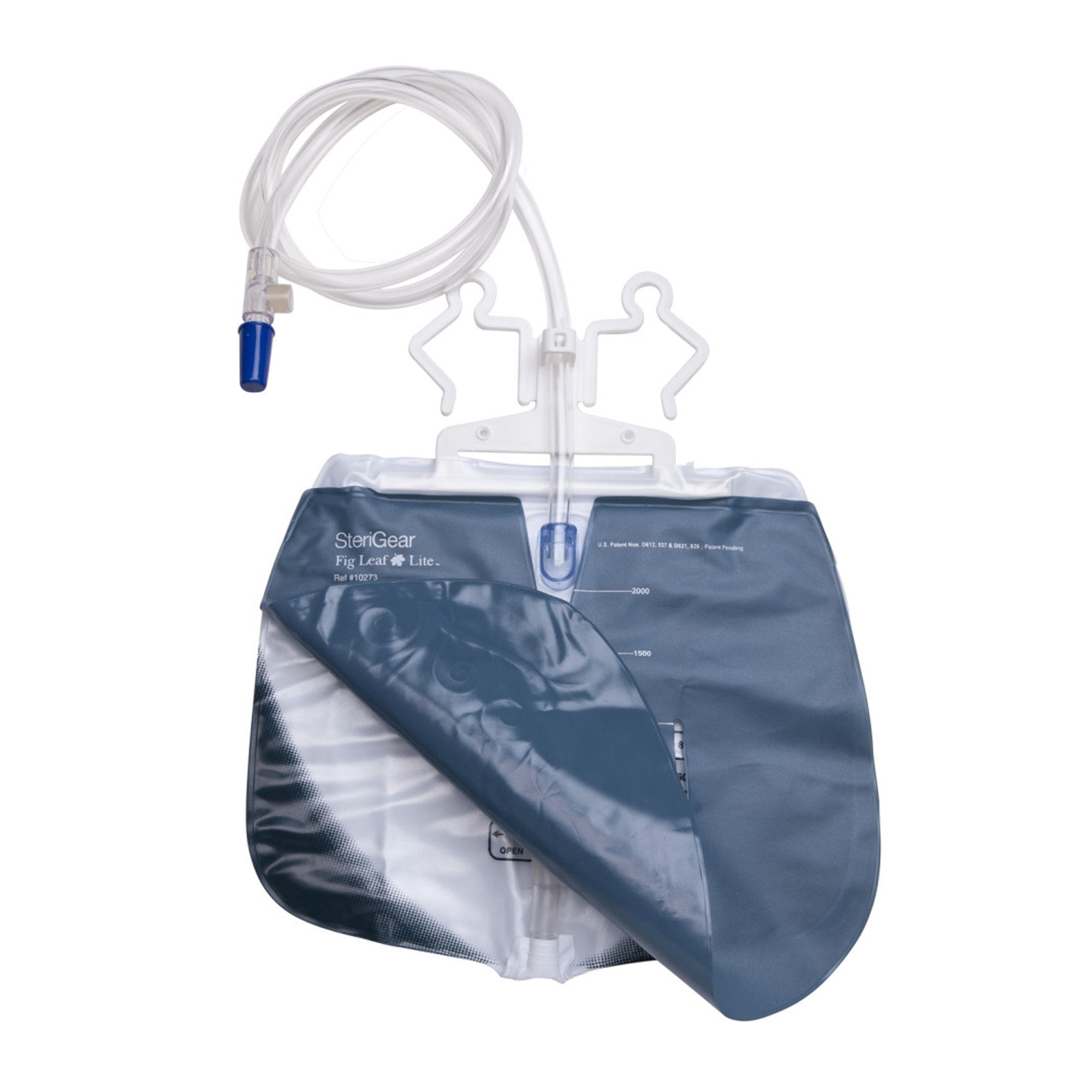 Urinary Drain Bag Fig Leaf Lite Anti-Reflux Valve Sterile 2000 mL Vinyl, Packaging Type- Box