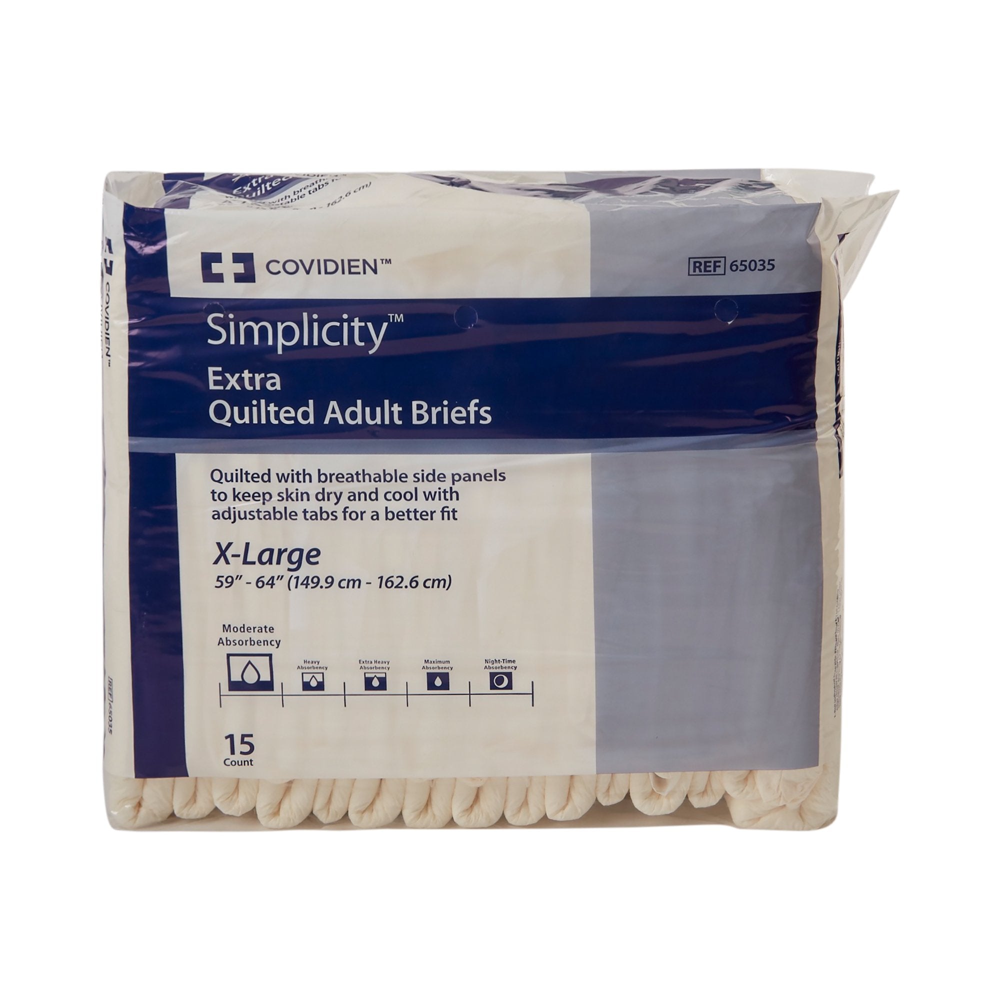 Unisex Adult Incontinence Brief Wings Extra Quilted X-Large Disposable Moderate Absorbency,Packaging Type- Each