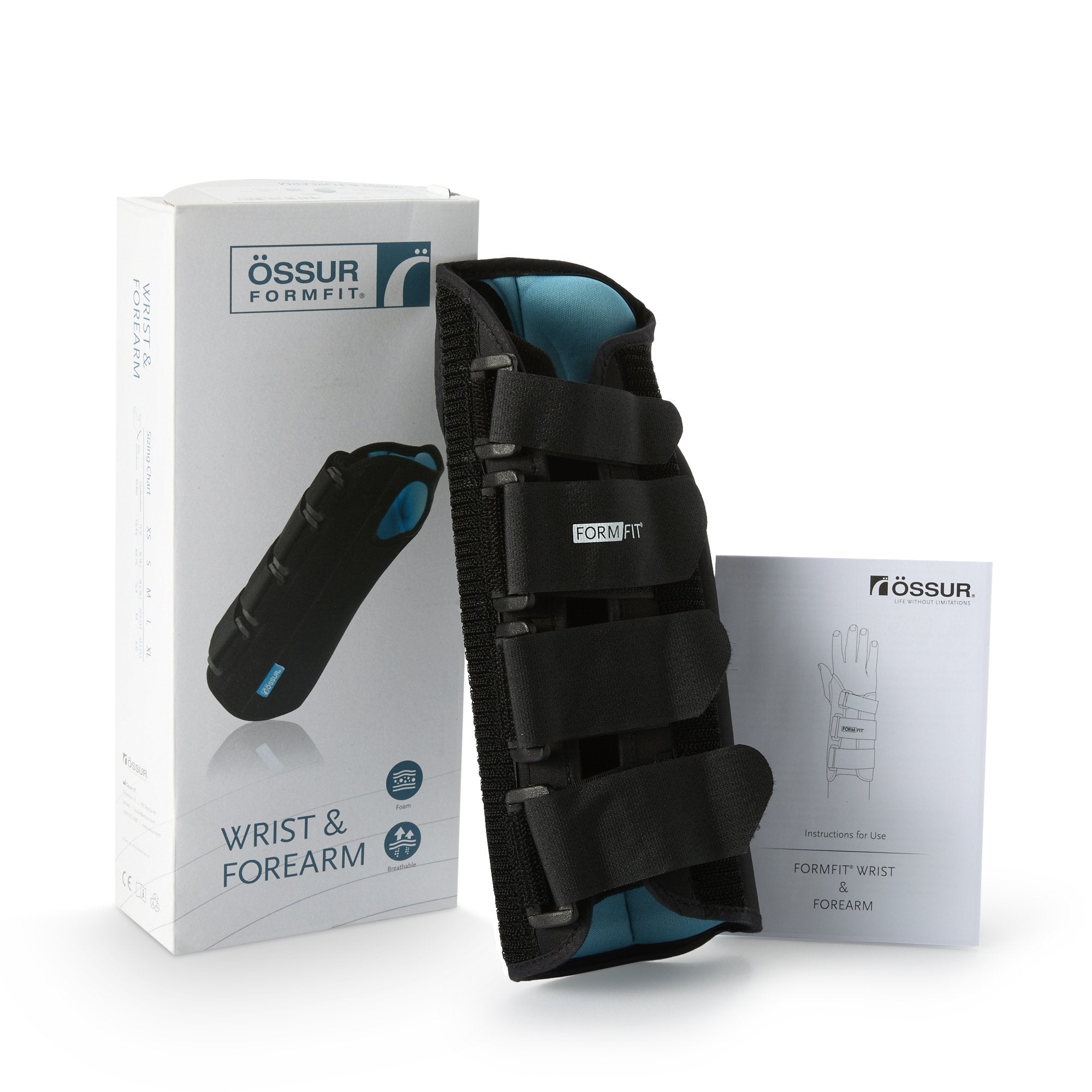 Wrist / Forearm Brace Ossur Formfit Aluminum / Cotton / Polyester Right Hand Black Medium