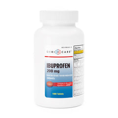 Pain Relief Geri-Care 200 mg Strength Ibuprofen Tablet 100 per Bottle 1000 · Case of 12000
