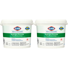 Clorox Healthcare Surface Disinfectant Cleaner Premoistened Hydrogen Peroxide Based Manual Pull Wipe 185 Count Pail Unscented NonSterile | 2CT/Case