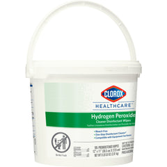 Clorox Healthcare Surface Disinfectant Cleaner Premoistened Hydrogen Peroxide Based Manual Pull Wipe 185 Count Pail Unscented NonSterile | 2CT/Case