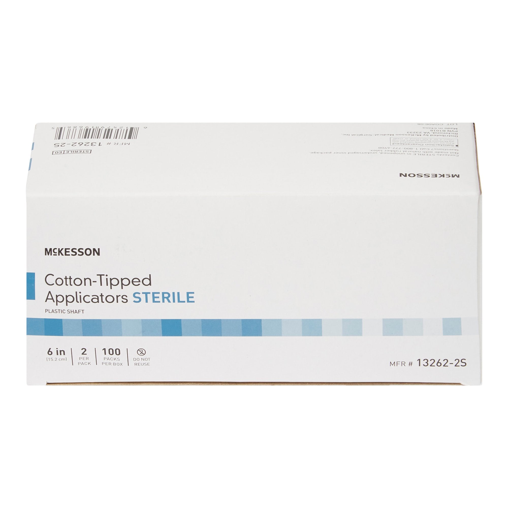 Swabstick McKesson Cotton Tip Plastic Shaft 6 Inch Sterile 2 per Pack, Packaging Type- Case